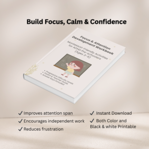 Preschool Focus & Attention Development Bundle (ADHD Montessori Worksheets PDF)