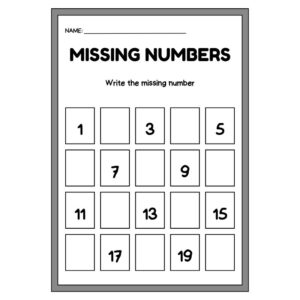 Missing odd numbers worksheet for kids printable Odd numbers sequence worksheet for kindergarten Fill in missing odd numbers activity PDF Preschool math worksheet odd numbers practice Number sequence worksheet odd numbers kids