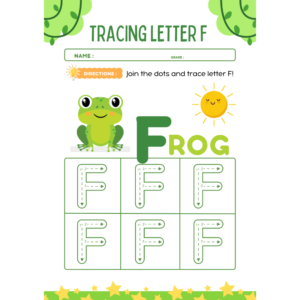 Preschool Letter F Tracing Worksheet (Free PDF Download)